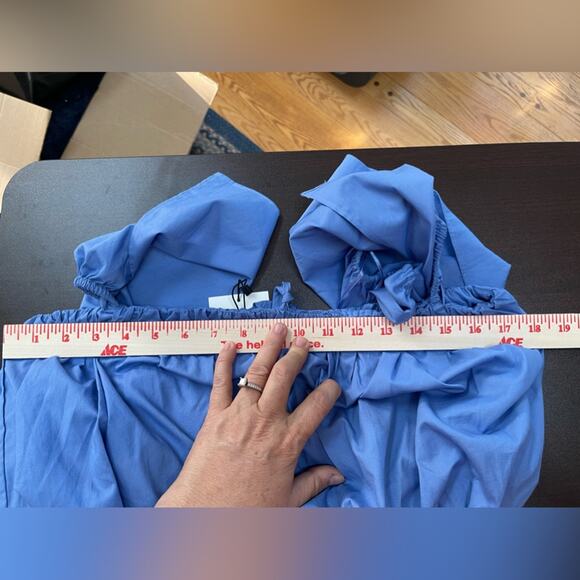 Zara Bubble Crop NWT Straps Large Blue‎ Y2K Style - Picture 5 of 8